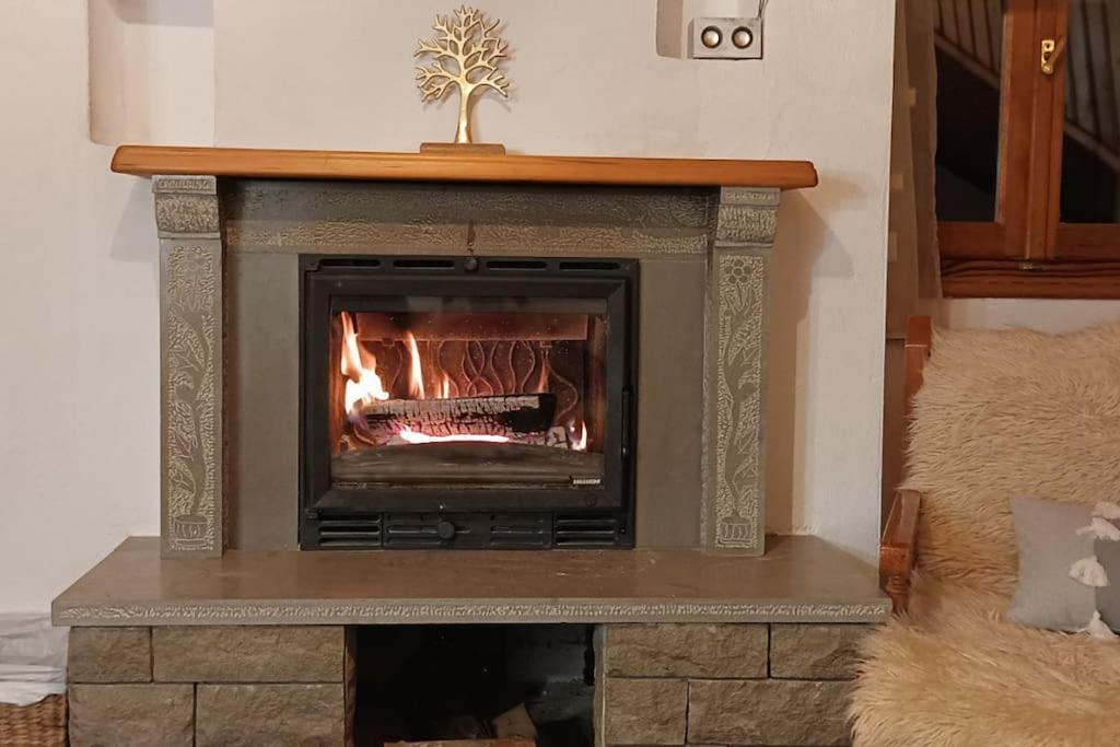 Cozy Loft With Fireplace & View Apartment Metsovo